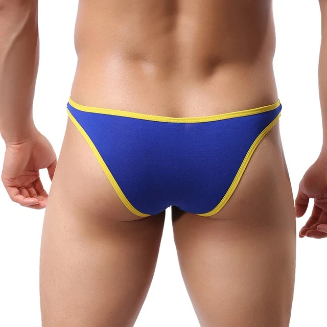 Sous-vêtement Homme Coupe Basse Hanche Ouverte - Culotte Triangulaire En Polyester, Style Tendance Décontracté