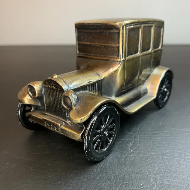 Vintage 1926 Ford Model T Bronze Antique Auto Coin Bank Banthrico