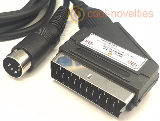 Câble Vidéo Commodore C64/64/128 Scart / Tv Av Fil - 2 Mètres De Longueur 2