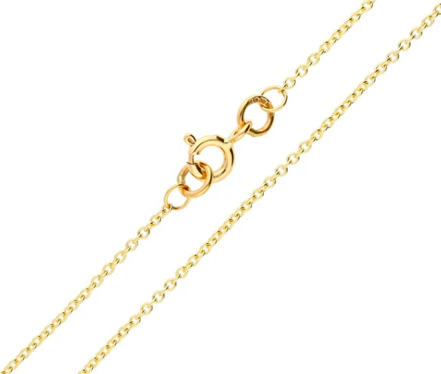 Belcher Chain Tight Gold Necklace 9k Yellow Gold Stone Set Gypsy Link Belcher Ch