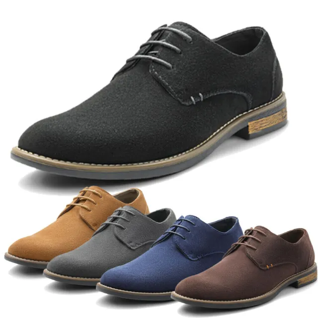 Men's Classic Suede Leather Dress  Casual  Lace up Oxfords Shoes US