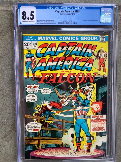 captain america #168 cgc 8.5 ow-wh pages 1st helmut zemo