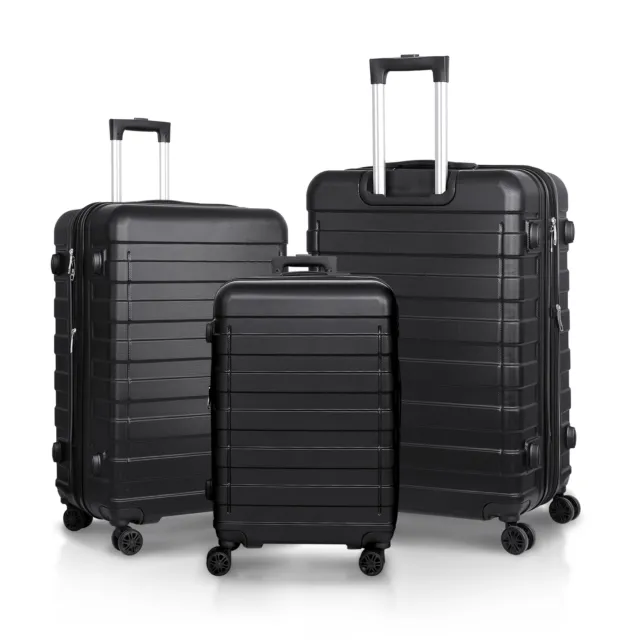 3 Piece Luggage Set 22"/26"/30"Travel Expandable Hardside Suitcase Spinner Wheel