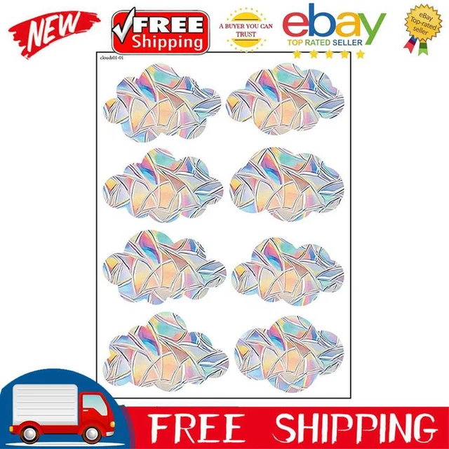 Electrostatic 3D Window Films Creative Chic Window Decals Reusable (Cloud)