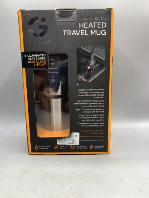 SmartGear 12 Volt Digital Power Heated Travel Mug Brand New  Car Socket
