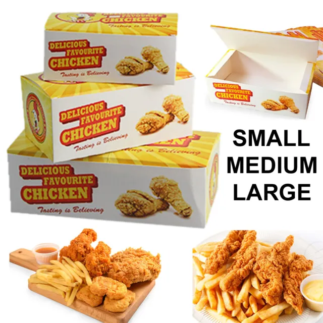 Fried Chicken & Chips Takeaway Boxes Hot Food Catering Small Medium Large best