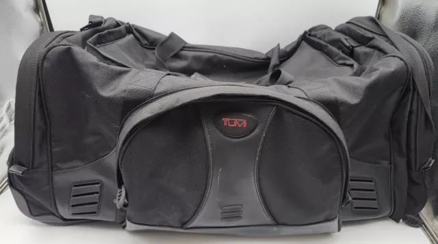 READ! USED Tumi Black Ballistic Nylon 30” Wheeled Duffle Bag Large Luggage