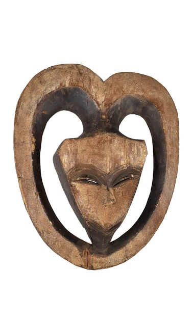 Kwele Mask Ekuk Wood Gabon African Art