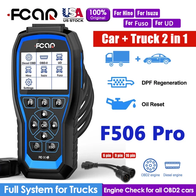 FOR ISUZU/UD/HINO/FUSO HEAVY Duty Truck All System HD OBD Code Reader