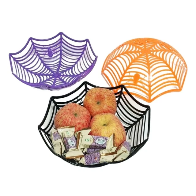 Candy Bowls Decorative Cobweb Fruit Holder Tableware Spiders Bowl 2