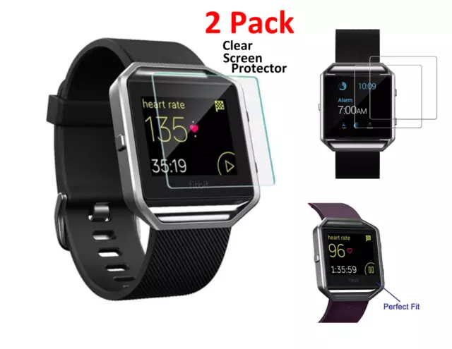 2 X Clear HD Screen Protector Film Guard For Fitbit Blaze-Fitness Smart Watch