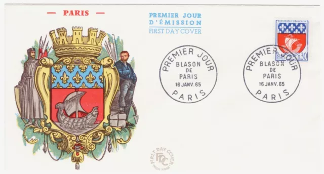 Ersttagsbrief FDC "Wappen Von Paris" Frankreich 1965