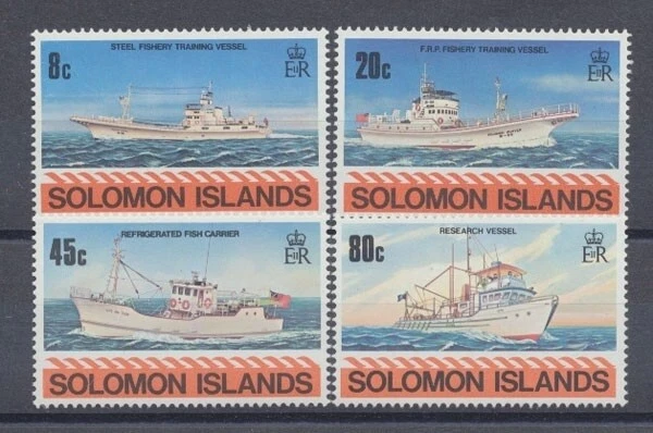 Salomoninseln, MiNr. 409-412, Schiffe, postfrisch / MNH - 694026