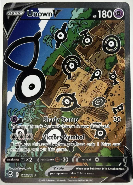 UNOWN V 176/195 - Full Art - Silver Tempest - Pokémon Card - NM $16.00 -  PicClick AU