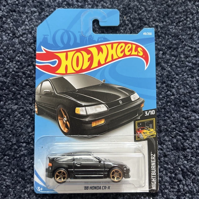 HOT WHEELS 88 HONDA CRX Black NightBurnerz CR X Night Burnerz