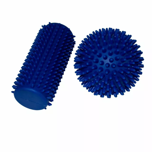 Massageball Noppenball Igelball Massagebälle ca. 9,5 cm mit Igelrolle 2 er Set