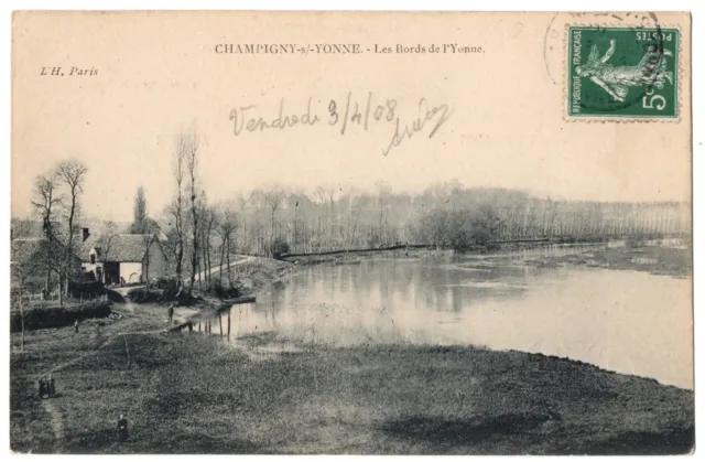 CPA 89 - CHAMPIGNY SUR YONNE (Yonne) - Les Bords de l'Yonne