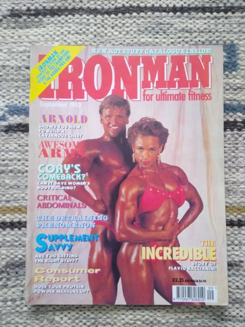 Ironman Bodybuilding Magazine September 1993 Chris Aceto Laura Creavalle Cover