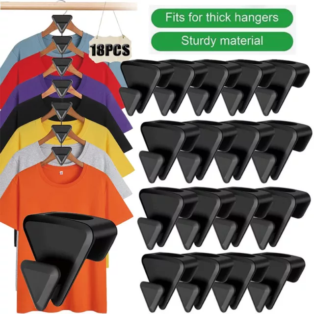 18PCS Space Triangles AS-ON-TV , Creates Up to 3X More Closet Space Clothes Hook