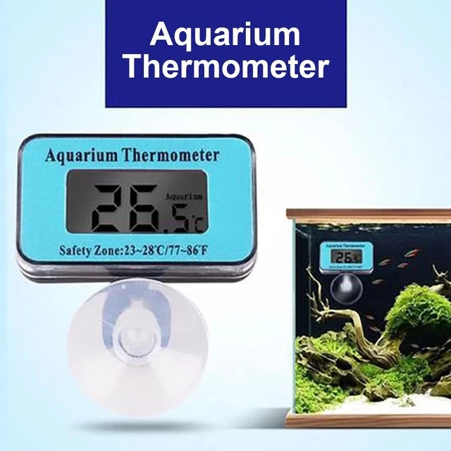 Termómetro de temperatura LCD para pecera termómetro para acuario termómetro medidor de temperatura