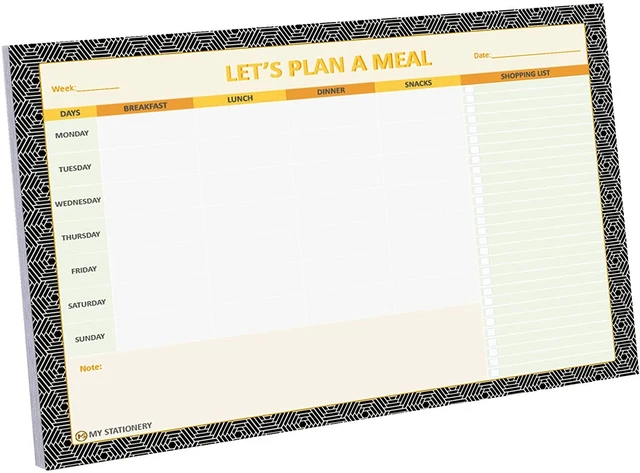 Weekly Meal Planner And Grocery List Magnetic Note... - Grandado