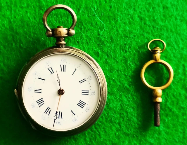 Montre Gousset Argent à Réparer - Mouvement Mécanique, Cadran 24h, Référence 52502 63 (époque Ancienne)