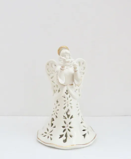 Porzellan Engel Figur und Votiv Kerzenhalter 2