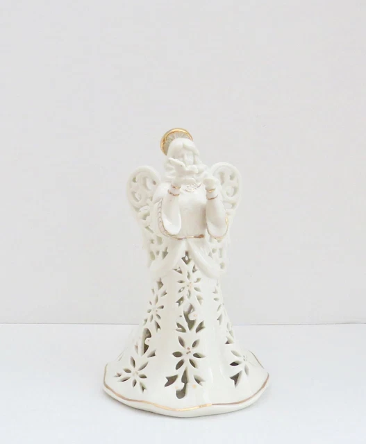 Porzellan Engel Figur und Votiv Kerzenhalter 2