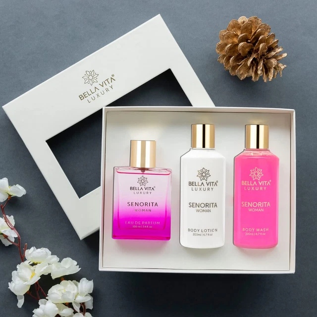 BellaVitaOrganic Senorita Gift Set BodyWash 200ml BodyLotion 200ml Perfume 100ml