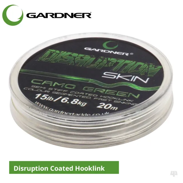 Gardner Tackle Disruption Skinned Hooklink - Carp Barbel Coarse Fishing Line