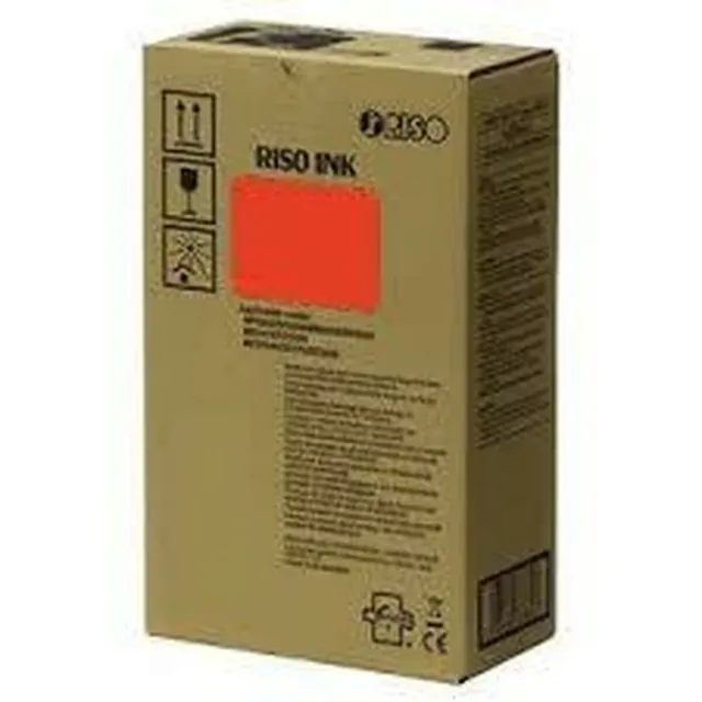 Riso S-4263 Red Ink Cartridge for Printers (Pigment Based Inkjet Printing, Red)