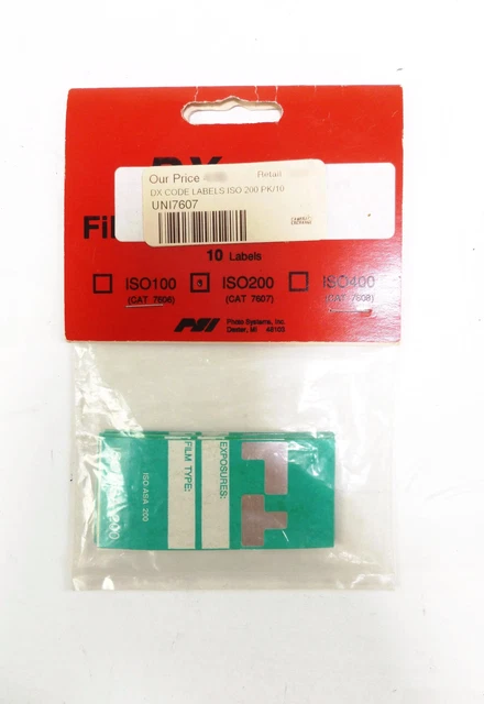 Unicolor DX Code Labels ISO 200 10-Pack