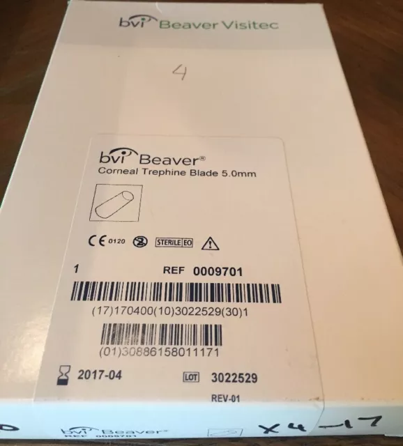 bvi Beaver-Visitec Corneal Trephine Blade 5.00mm  Ref# 0009701 Outdated