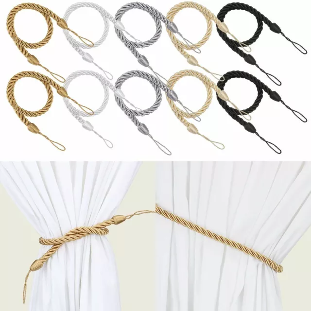 2Pcs Durable Curtain Tie Rope Holder Tieback Window Tie Backs Home Decoration US