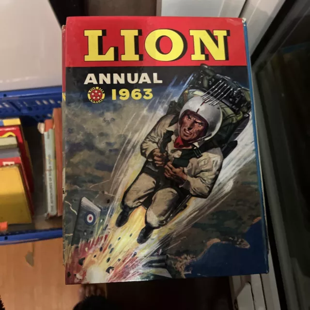 Rb61- Lion Annual 1963 Unclipped Hardback Fleetway Ltd