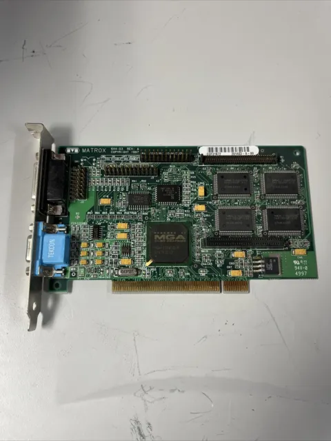 Matrox Mystique 220 4M MY220P/4BN/20 PCI VGA Video Graphics Array Card.  Works