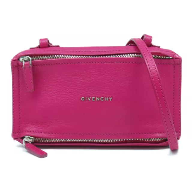 GIVENCHY SHW Mini Pandora Shoulder Bag Crossbody Calfskin Leather Pink