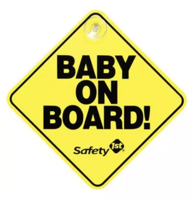 Baby On Board Sign Yellow Safety 1st