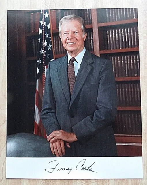 Exquisite, President Jimmy Carter Signed Pristine Color Photograph, Circa 1984