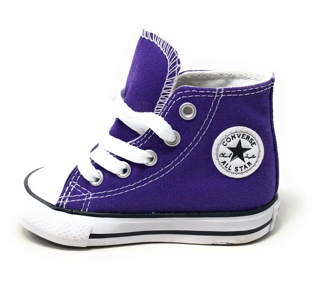CONVERSE INFANT BABY CT Hi Crib Shoes Electric Purple Size 6T