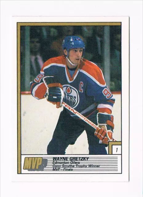 1988-89 O-Pee-Chee Opc Stickers Mvp Wayne Gretzky Edmonton Oilers #1