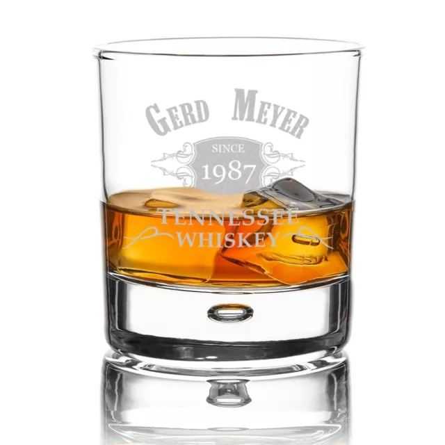 Whiskyglas Personalizada Motivo Deseado Vaso "Whiskey" Cristal Regalo Cumpleaños