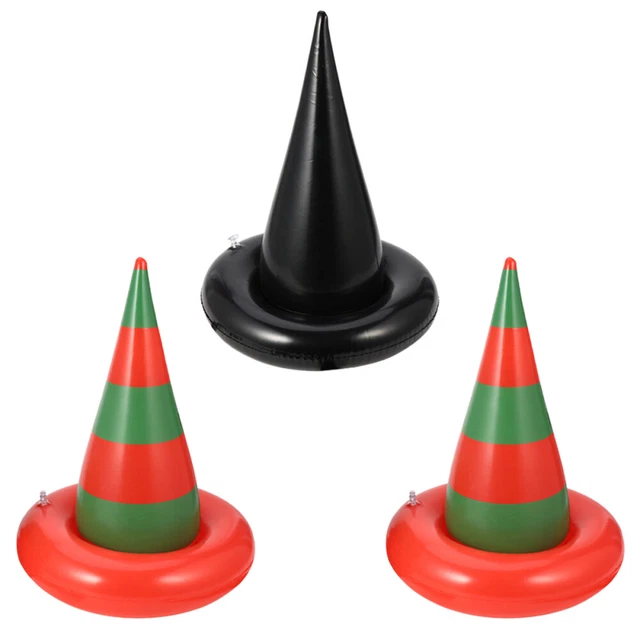 PVC Inflable Bruja Sombrero Anillo Inflable Juego Halloween Juego Accesorios