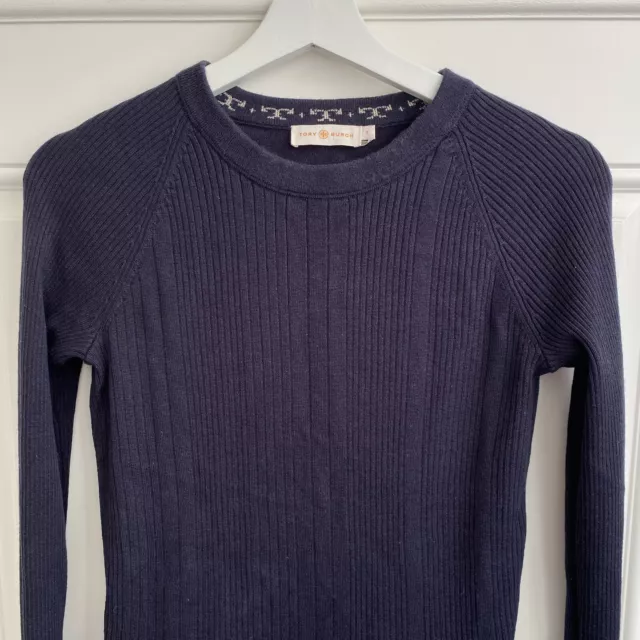 Tory Burch navy sienna sweater size S 3