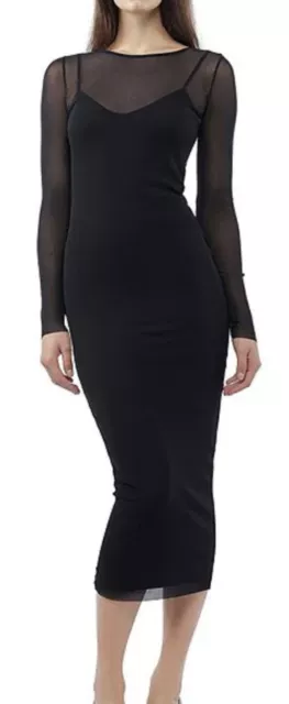 FUZZI ruched Long sleeve Body-Con dress Size Xs