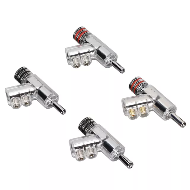 4pcs BA1403 Banana Plugs Rhodium Plated Locking Banana Connectors Musical