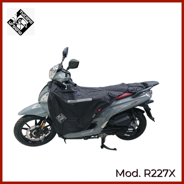 R227X Coprigambe Termoscud Tucano Urbano Per Moto Scooter Impermeabile Nero
