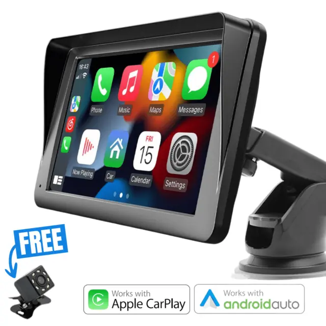 RetroScreen 7" Portable Wireless CarPlay Android Auto Instant Touchscreen