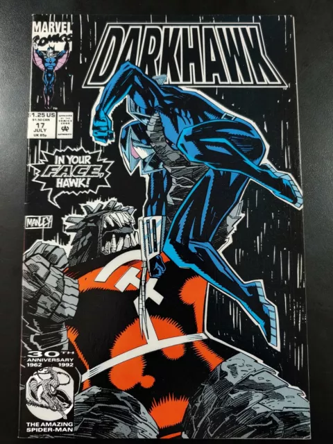 ⭐️ DARKHAWK #17 (direct) (vol 1) (1992 MARVEL Comics) VF/NM Book