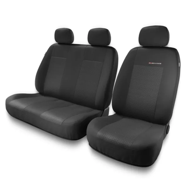 Fundas de asientos para Renault Trafic (I, II, III) - Negro Gris - BE-3